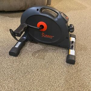 Sunny Health & Fitness Compact Pedal Exerciser - Black & Orange